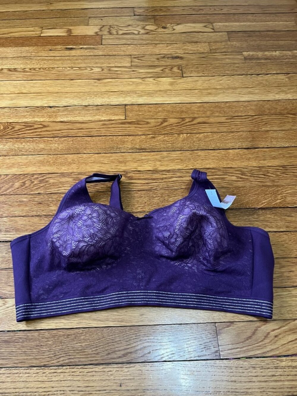 Cacique Bra Women's Size 46DDD Purple Lace Wire Free NWT $44.95
